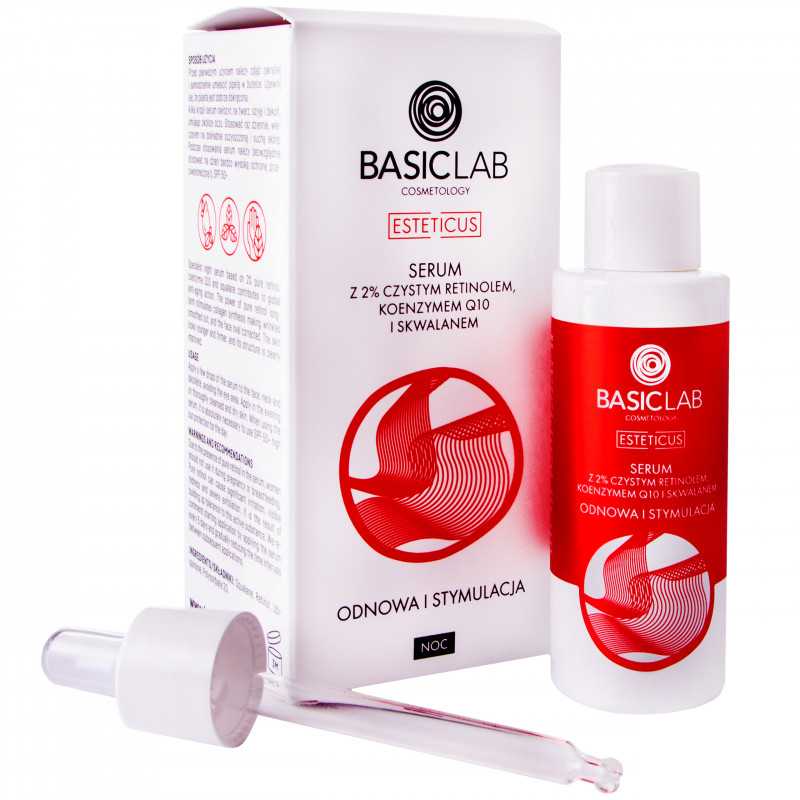 BasicLab night time serum with retinol, koenzym Q10 30 ml
