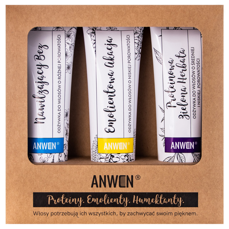 Anwen low porous hair conditioners set 3x100ml