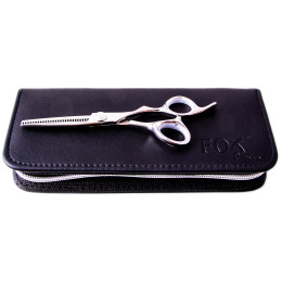 Fox Rose Silver Premium Professional Hairdressing Thinners in a Case