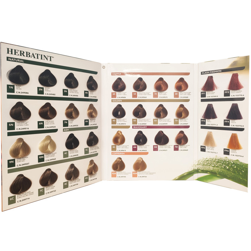 Herbatint Colour Palette Hairdresser's Template
