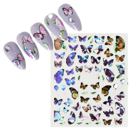 Deni Carte Holo Butterfly Stickers - Nail Stickers