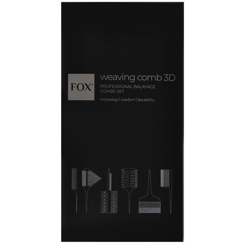 Fox Weaving Comb 3D 6 pcs