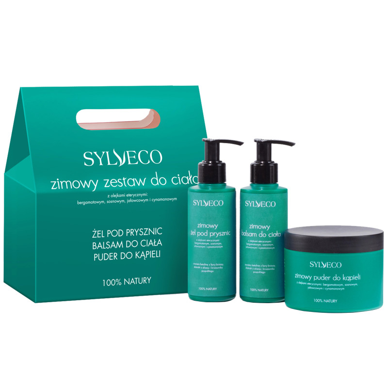 Sylveco Winter Body Set - bath powder 150g + balm 150ml + gel 150ml