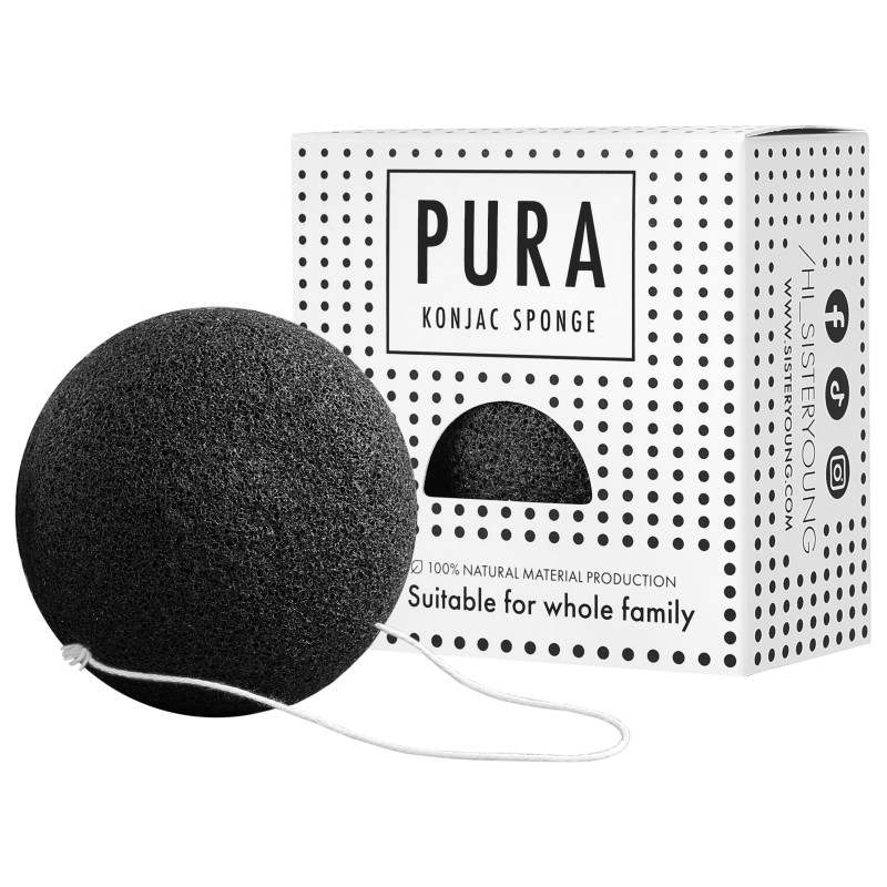 Pura Konjac Sponge Sister Young - ecological face wash sponge