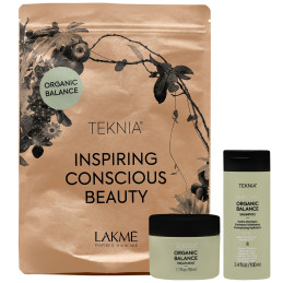 Lakme Teknia Organic Balance Pack - moisturising cosmetic set mask 50ml + shampoo 100ml