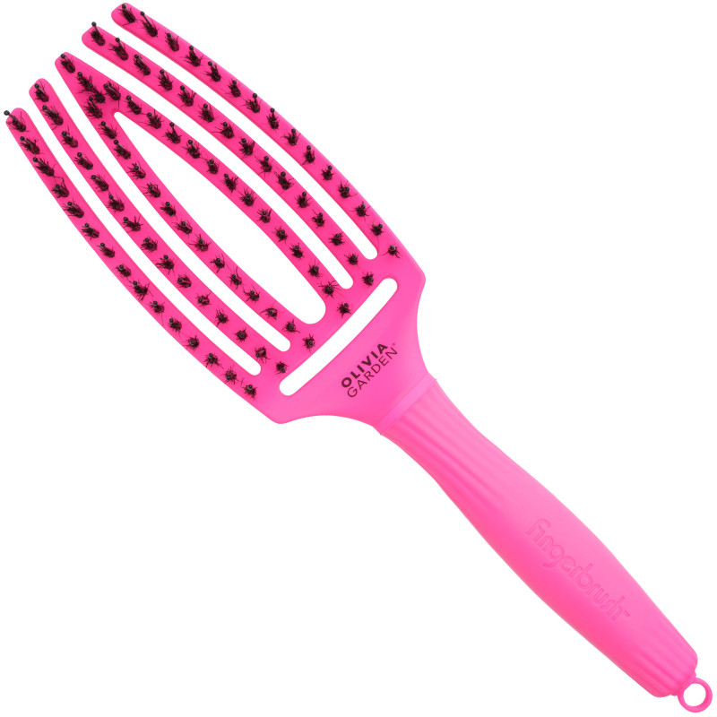 Olivia Garden Finger Brush Combo Medium Boar Bristle Brush