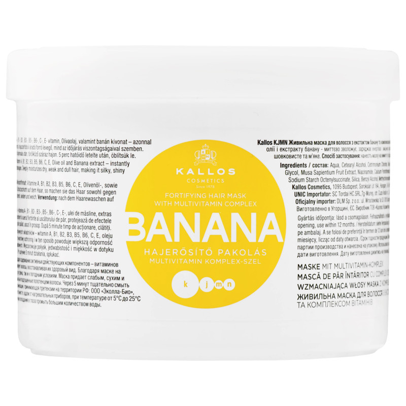 Kallos Banana Fortifying Mask 500ml