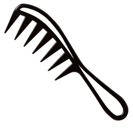 Nishman Hair Comb 043 - grzebień barberski do teksturyzowania włosów, czarny