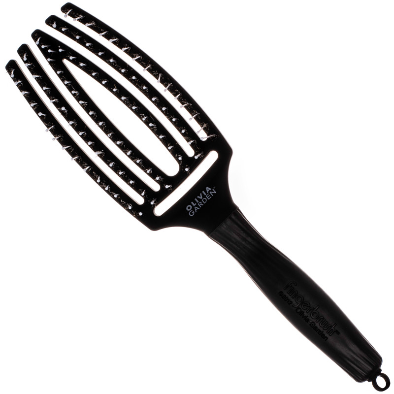 Olivia Garden Finger Brush Combo Medium Boar Bristle Brush