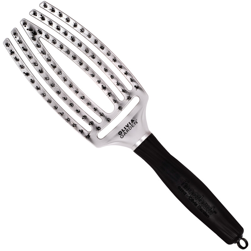 Olivia Garden Finger Brush Combo Medium Boar Bristle Brush