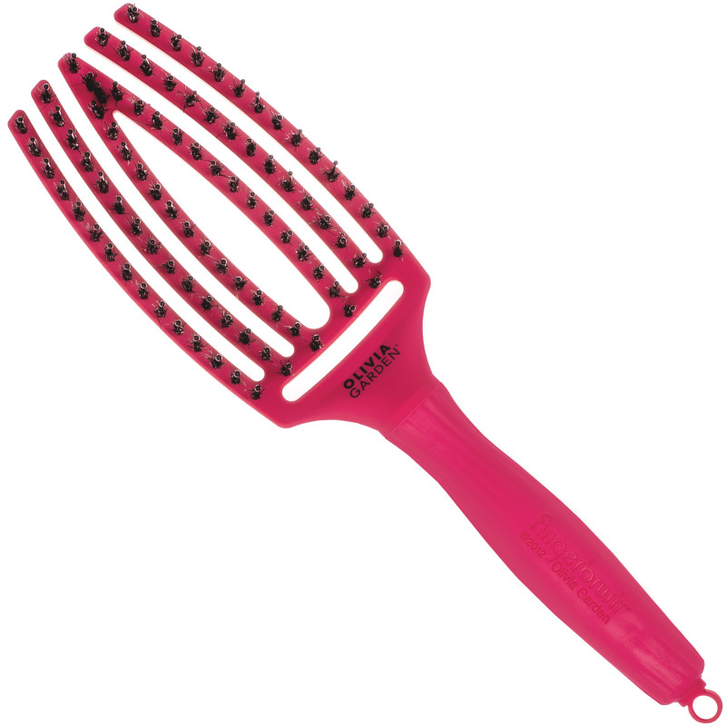 Olivia Garden Finger Brush Combo Medium Boar Bristle Brush