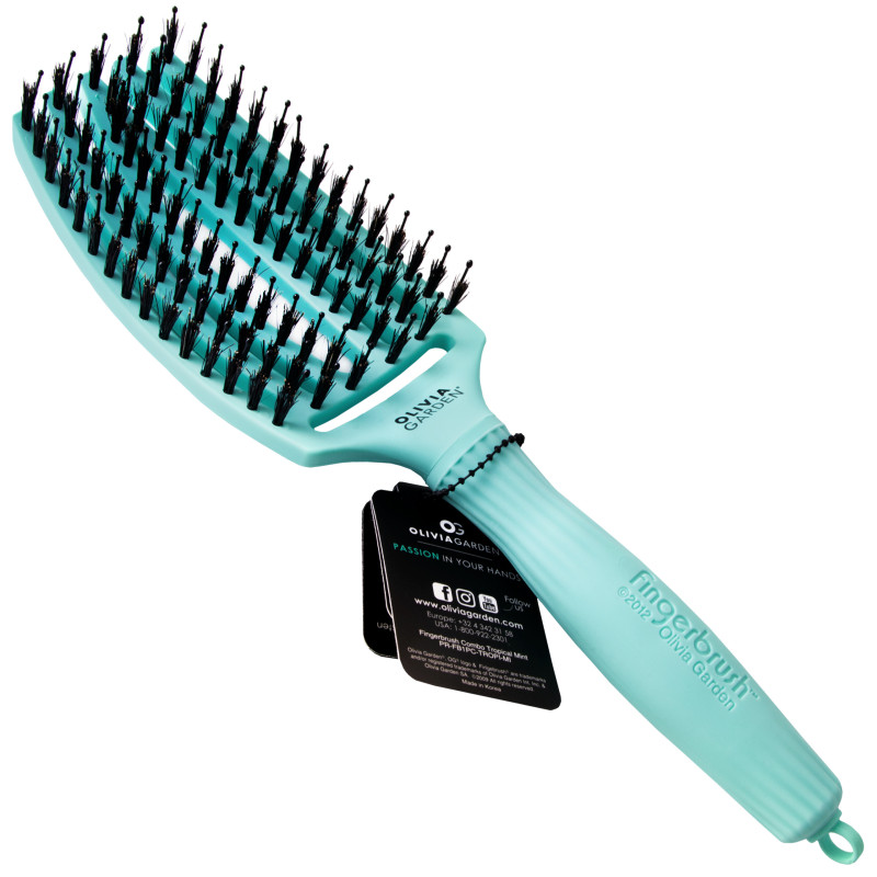 Olivia Garden Finger Brush Combo Medium Boar Bristle Brush