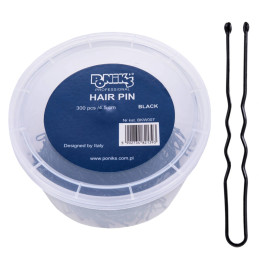 Poniks Hairdresser's Hair Pins Black 4.5cm, 300pcs