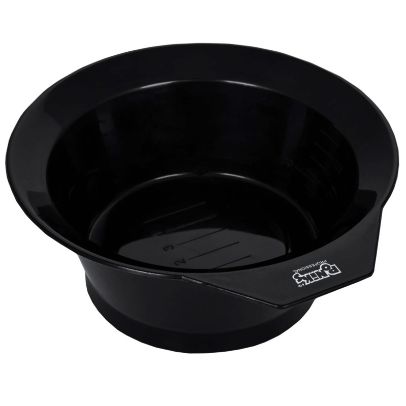Poniks BM029 Hair Dye Mixing Bowl with Handle and Graduation, Black