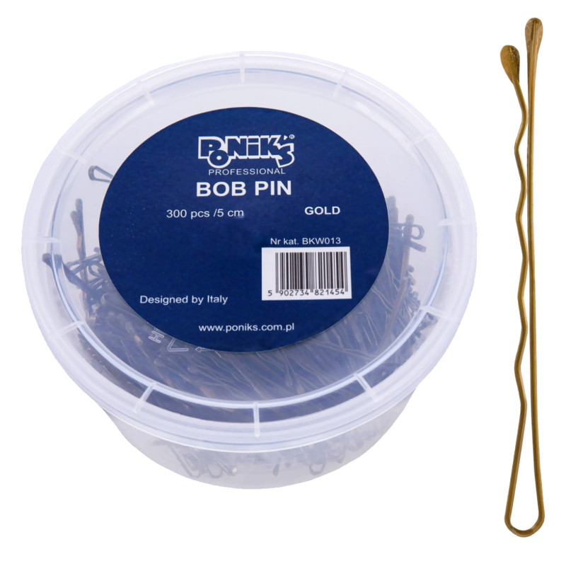 Poniks Hairdressing Hair Pins Gold 5cm, 300pcs