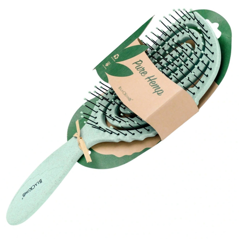 Poniks Blackomb Pure Hemp Eco DS320 Hair Brush, Green