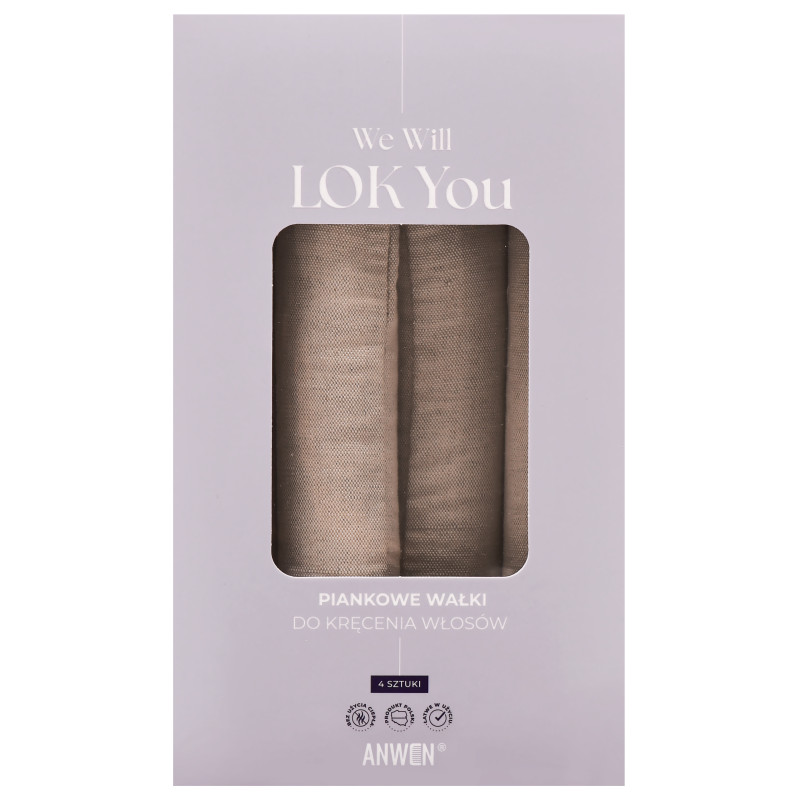 Anwen We Will LOK You - Foam Rollers for Curling Hair without Using Heat, 4 pieces