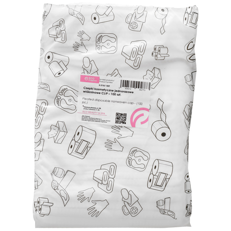 Eko-Higiena Clip Disposable Hairdressing Caps, 100pcs