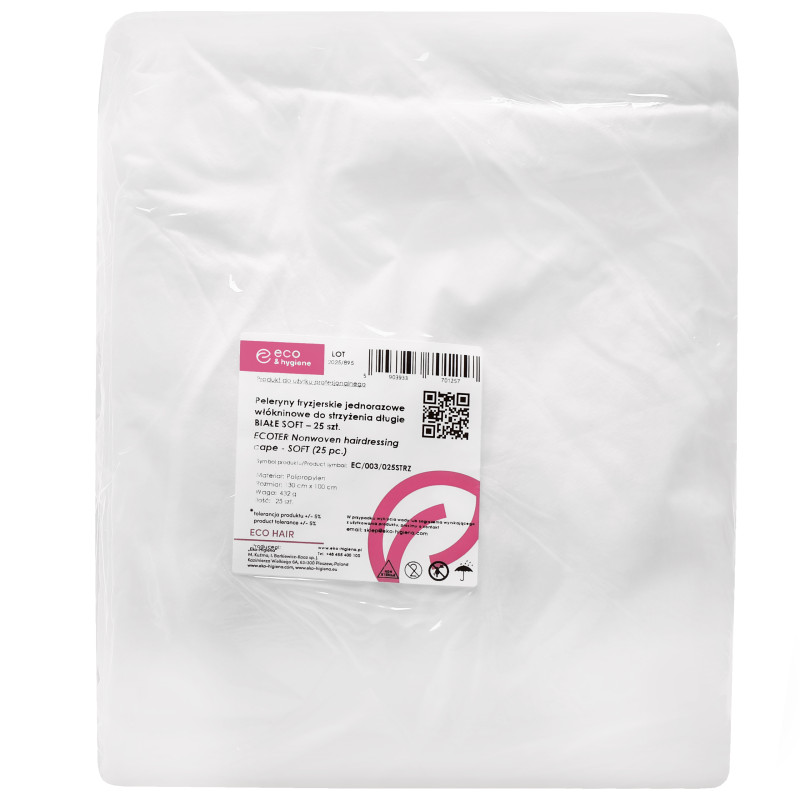 Eko-Higiena Long Non-woven Hairdressing Capes Disposable, 25pcs
