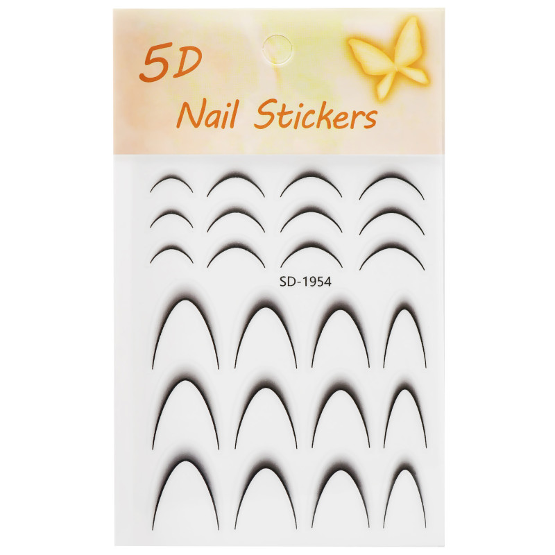 DeniCarte Self-adhesive French Nail Stickers, various colours