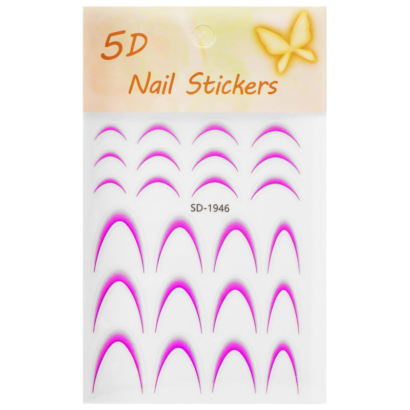 DeniCarte Self-adhesive French Nail Stickers, various colours