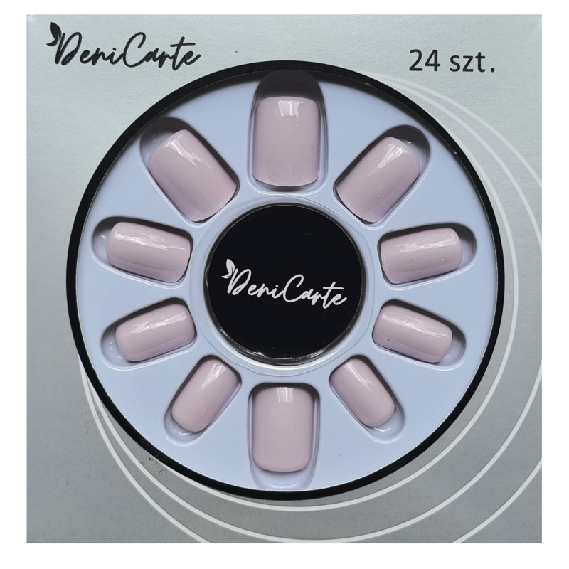 DeniCarte Square - Short Pre-made Nail Tips, Various Colours