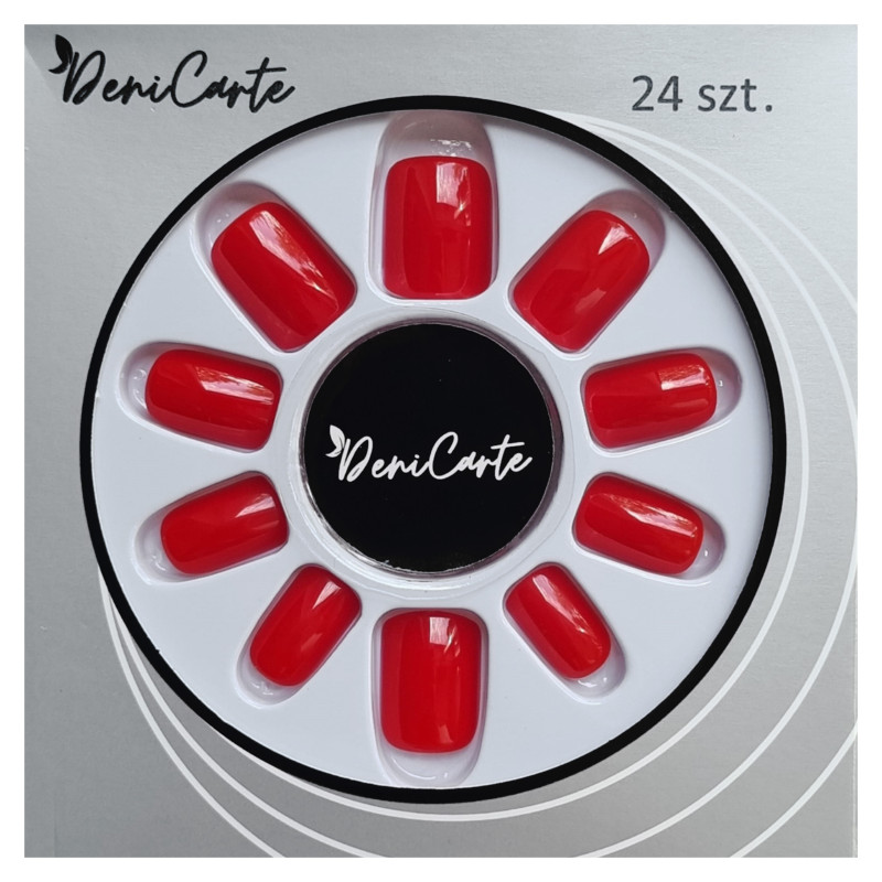 DeniCarte Square - Short Pre-made Nail Tips, Various Colours