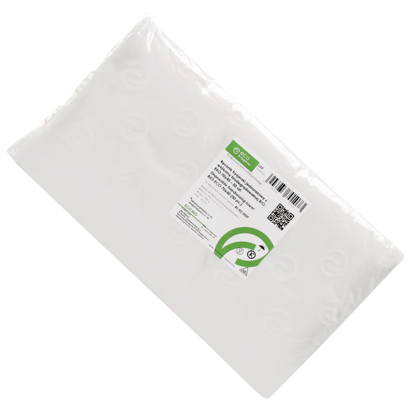 Eko-Higiena Disposable Hairdressing Towel Biodegradable Non-woven 70x40cm, 50 pcs