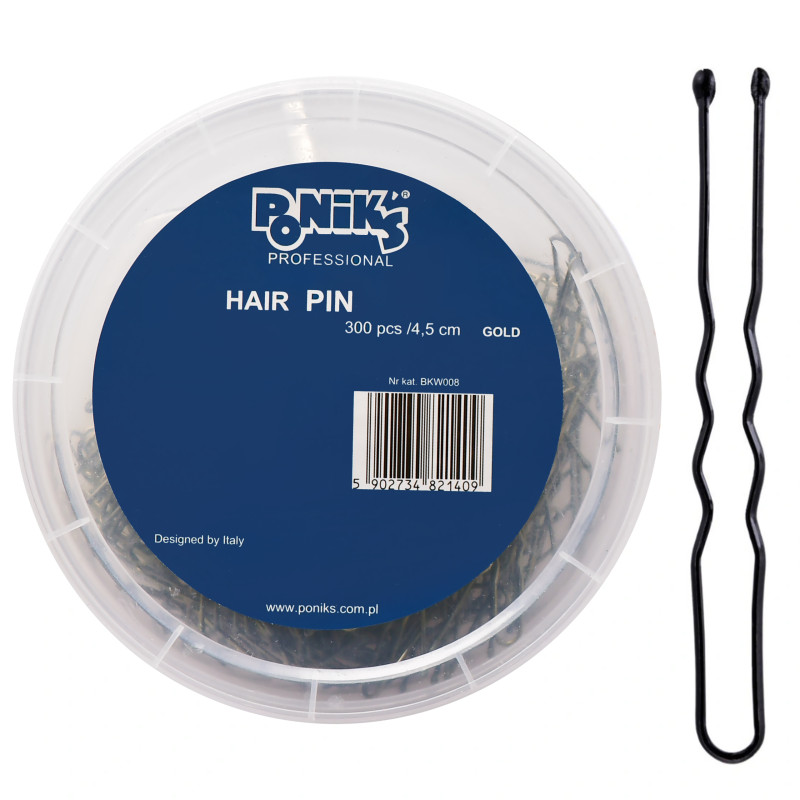 Poniks Golden Hairdressing Hair Pins 5cm, 300pcs
