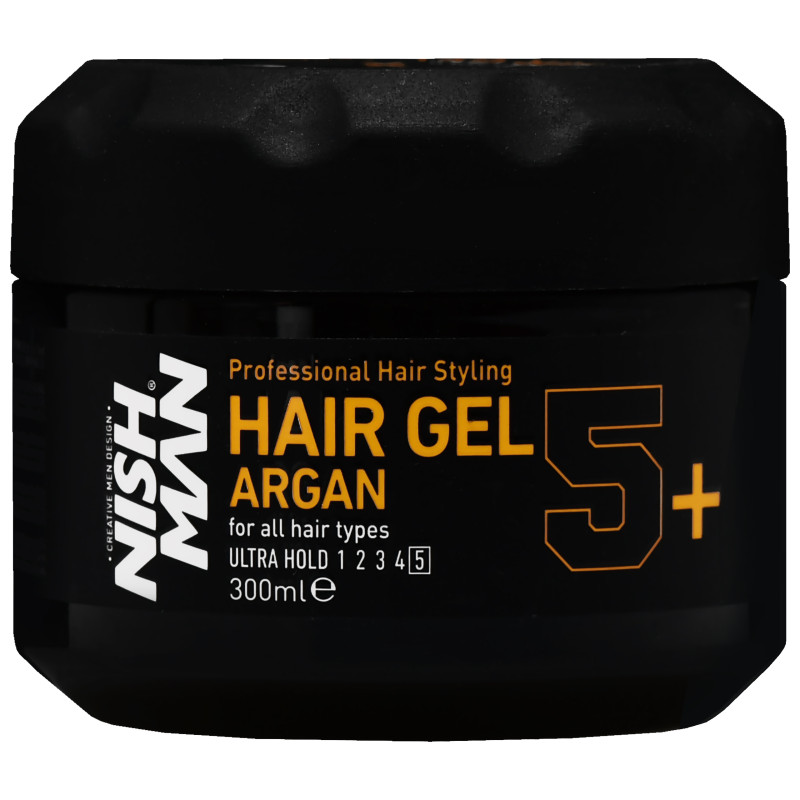 Nishman Hair Styling Argan 5+ Ultra Hold Gel 300ml