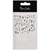 DeniCarte Black and White Nail Stickers - Botanical Decorations