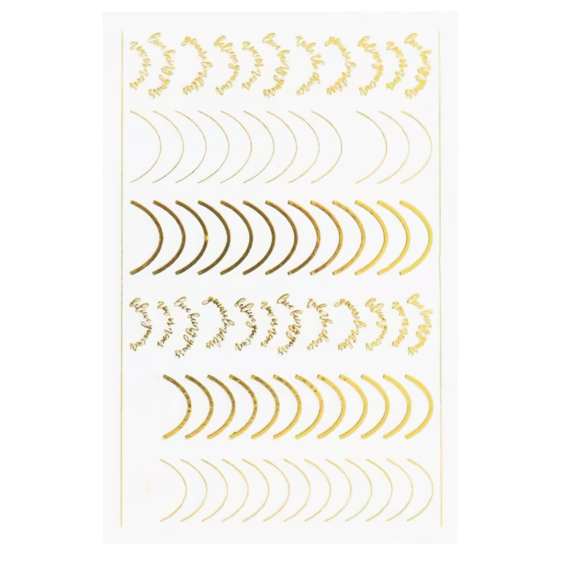DeniCarte Self-adhesive Nail Stickers - Gold French