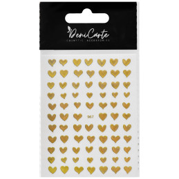 DeniCarte Self-adhesive Hearts Nail Stickers - Gold