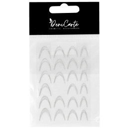DeniCarte Glitter Nail Stickers - Silver French