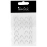DeniCarte Glitter Nail Stickers - Silver French