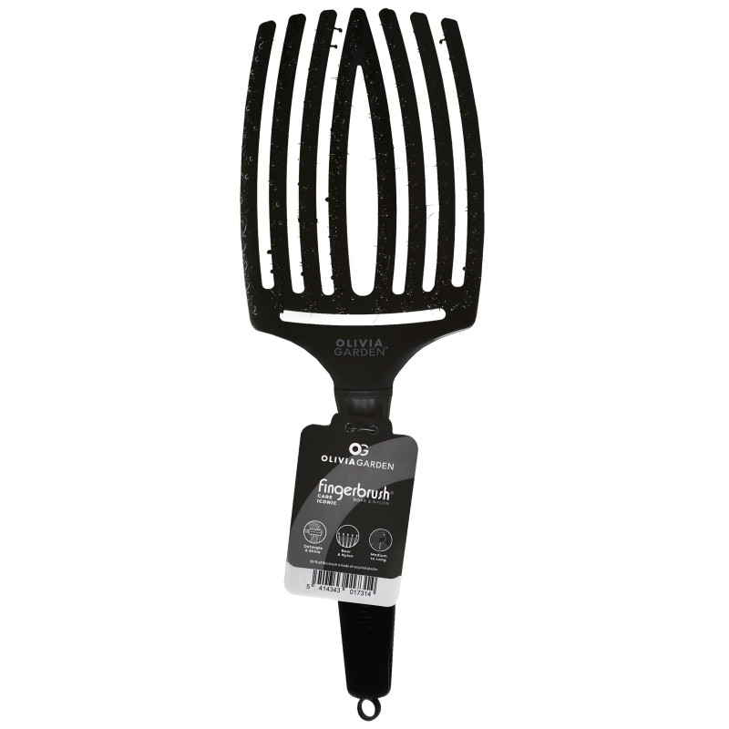 Olivia Garden Finger Brush Full Black Large