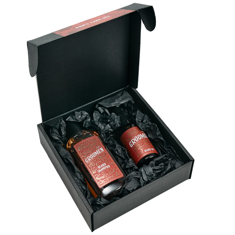 Groomen Fire Beard Set - Shampoo and Oil, 150ml+50ml