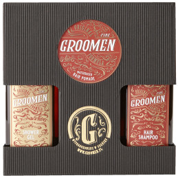 Groomen FIRE Body&Hair Set – Body Wash, Shampoo and Hair Pomade, 2x300ml+120g