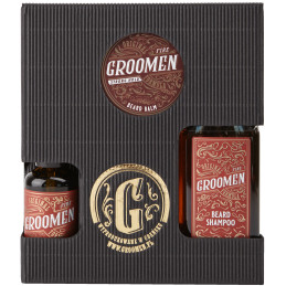 Groomen Fire Beard Set – Shampoo, Balm and Oil, 150ml+50g+50ml
