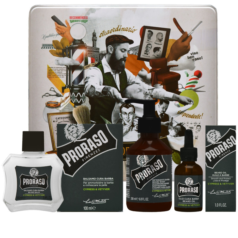 Proraso Cypress & Vetiver Beard Gift Set 200ml+100ml+30ml
