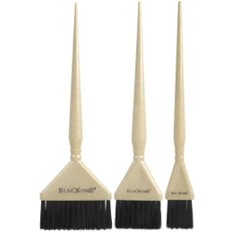 Poniks BPZ002 Gold Glitter Hair Dye Brush Set, 3 pcs