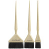 Poniks BPZ002 Gold Glitter Hair Dye Brush Set, 3 pcs