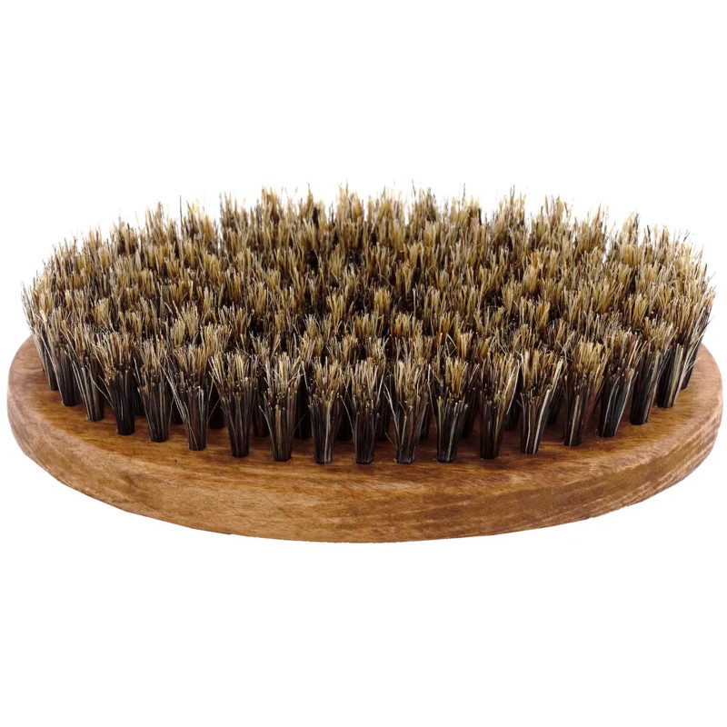 Beard grooming brush with natural boar bristles – medium size