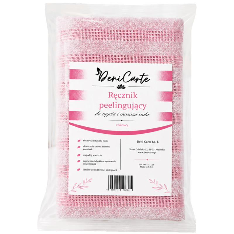 DeniCarte Exfoliating Body Towel Pink