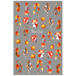 DeniCarte Nail Stickers Autumn Fox & Twig