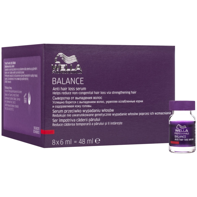 Wella Balance Anti Hair Loss Serum – Strengthening Anti-Hair Loss Serum Ampoules 8x6 ml