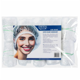 Poniks Disposable Plastic Caps 100 pcs