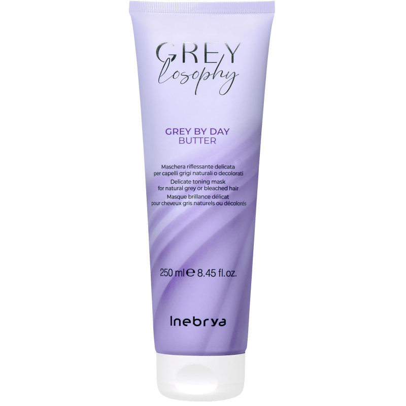 Inebrya Greylosophy Grey By Day Butter – Illuminating Mask for Grey & Blonde Hair 250 ml