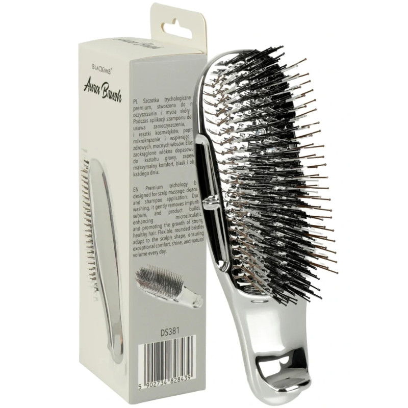Poniks Blackomb Trichology Brush Silver